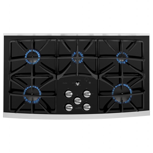 GE Profile JGP970SEKSS 36 in. Gas Cooktop with 5 Sealed Burners, ADA Compliant, in Stainless Steel